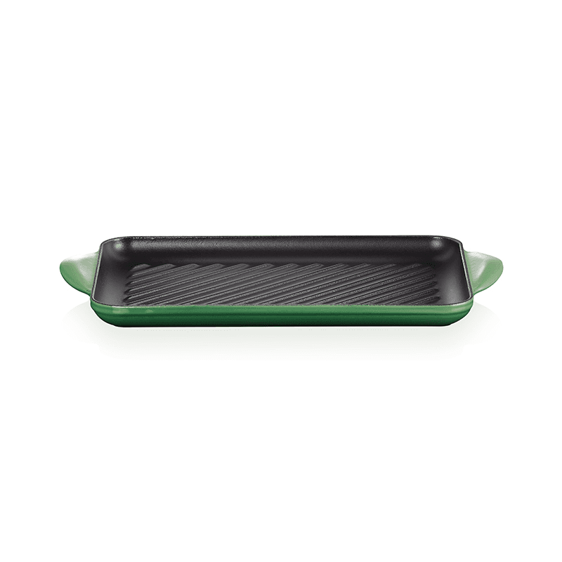 Signature Cast Iron Rectangular Grill, 32cm, Bamboo
