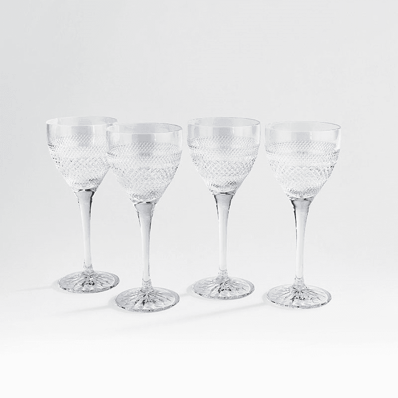 Huxley Set of 4 White Wine Glasses, 250ml, Clear