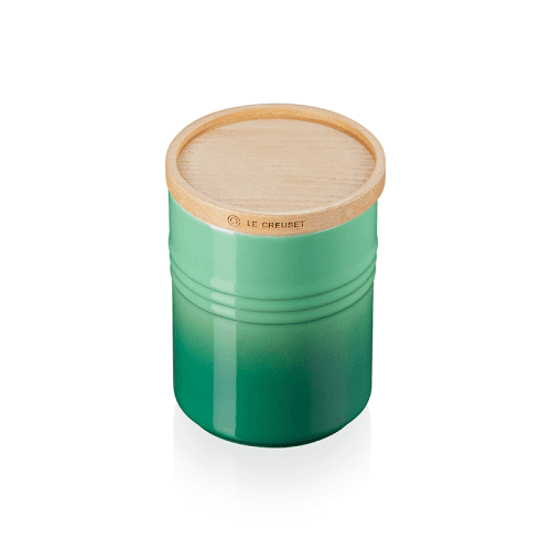 Image showing the Stoneware Medium Storage Jar, Bamboo Green product.
