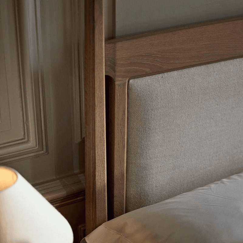 Walton Four Poster King Size Bed, Hugo Pale Oat