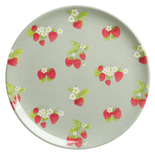 Image showing the Strawberries Dinner Plate, D25.5cm, Green, Red, White product.