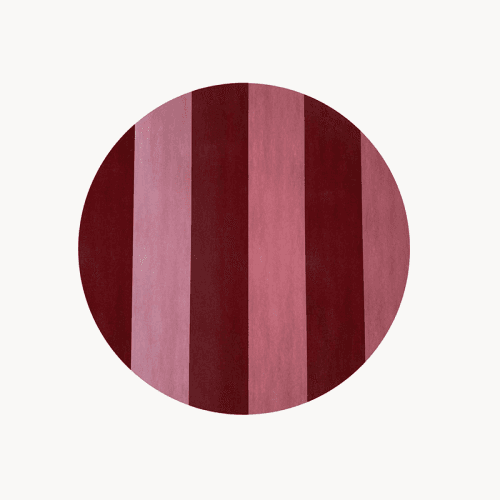 Image showing the Stripe Placemat, D28cm, Rouge & Blush product.
