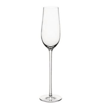 Leila Set of 6 Crystal Champagne Flutes, 200ml, Clear