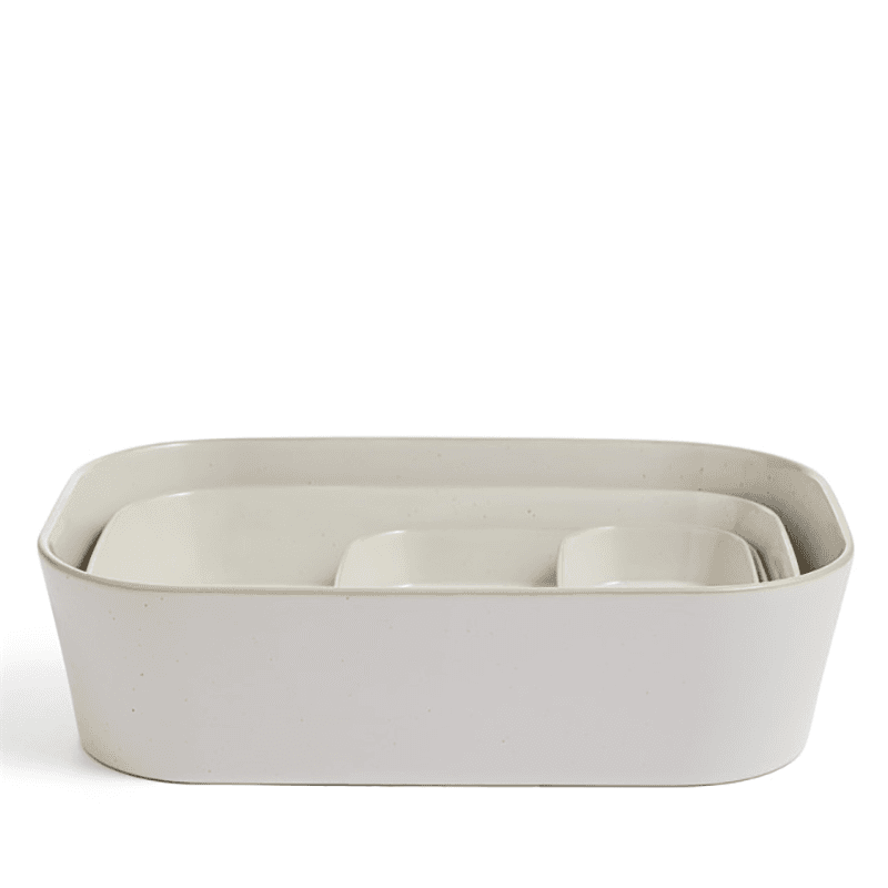 Urban Dining 5 Piece Cook and Serve Set, White