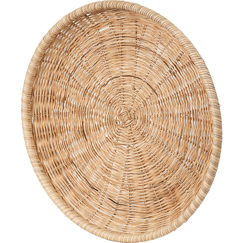 Rattan Round Tray, D43cm, Natural