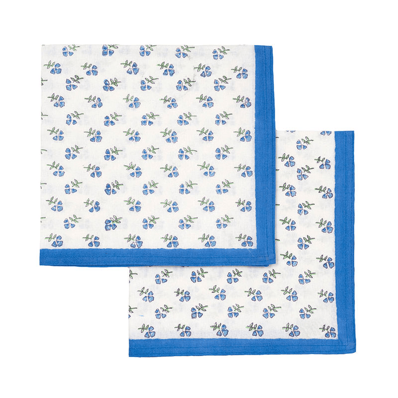 Ditsy Set of 4 Napkins, 45 x 45cm, Blue