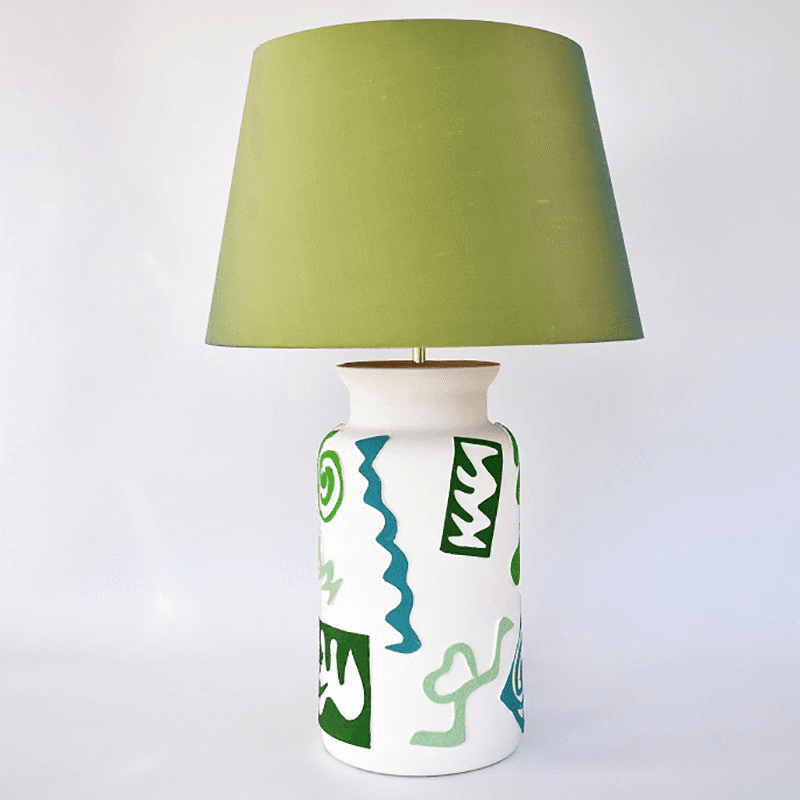 Fango Table Lamp, H36cm, Green & Turquoise