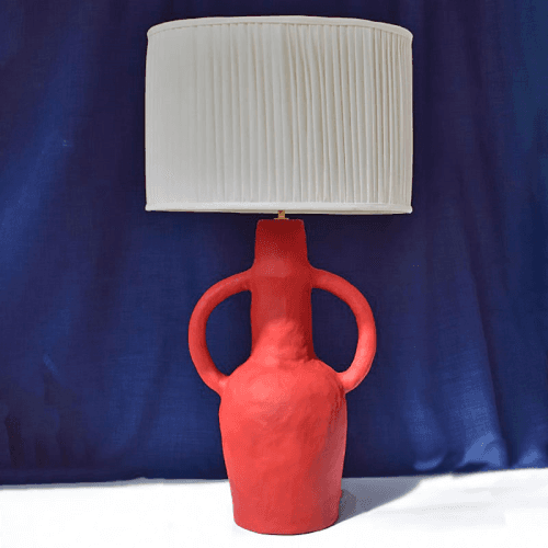 Image showing the Rumba Sculptural Table Lamp, H54cm, Red product.