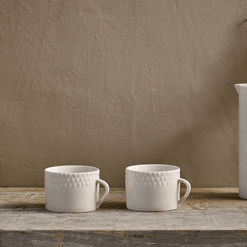 Ela Set of 2 Mugs, 370ml, Cream