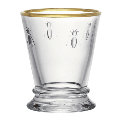 Image showing the Bee Set of 4 Tumblers, 260ml, Clear with Gold Rim product.