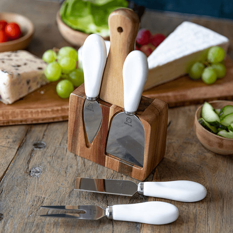 Cheese knife set, Wood/Stainless Steel