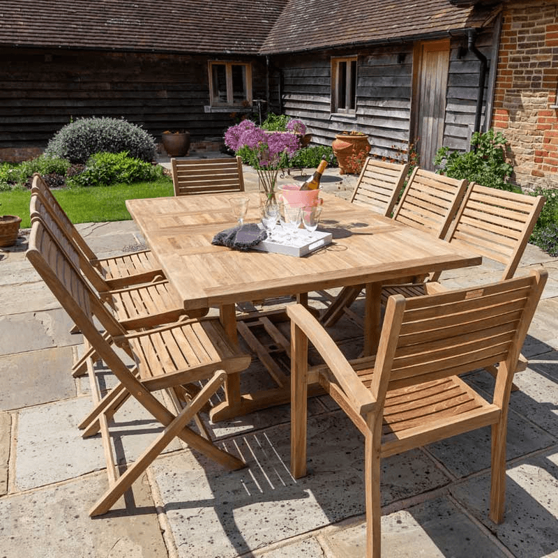 Orchid Rectangular Extending Table, L200-300cm, Teak