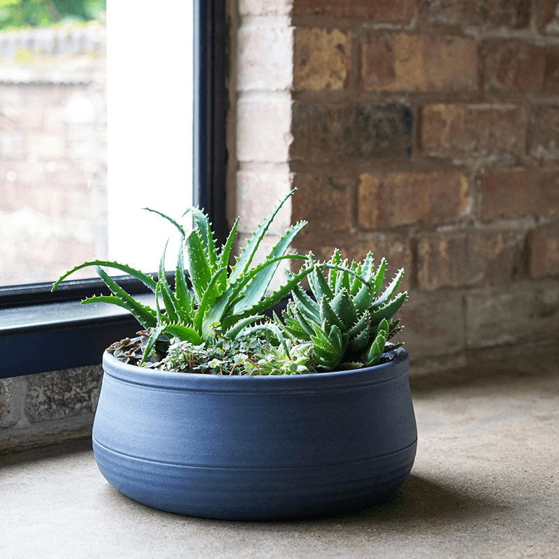 Kew Temperate House Handthrown Statement Bowl, D38cm, Azurite