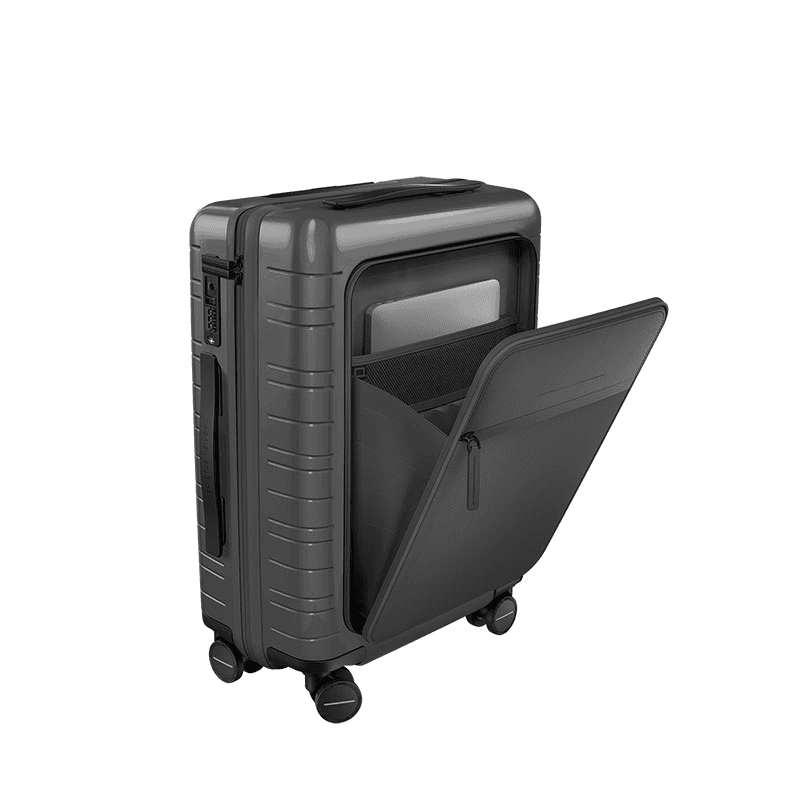 M5 Smart Cabin Suitcase, H55 x W20 x L40cm, Glossy Graphite