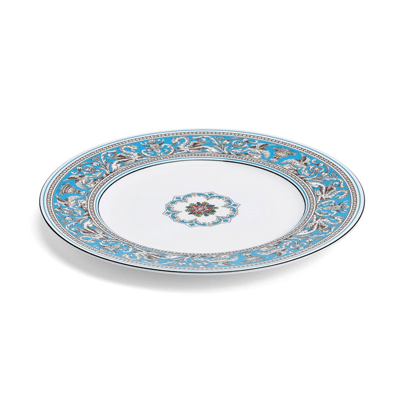 Florentine Plate, D27cm, Turquoise