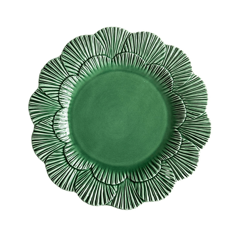 Laguna Shell Set of 4 Side Plates, H 3cm, W 22cm, D 22cm, Green