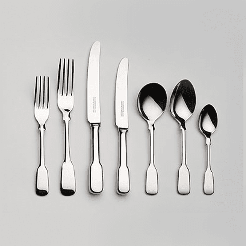 7-Piece Place Setting, Fiddle, Stainless Steel