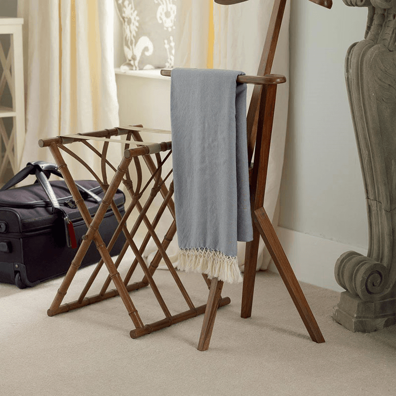 Panama Foldaway luggage rack, W46 x D36 x H60cm, Bamboo