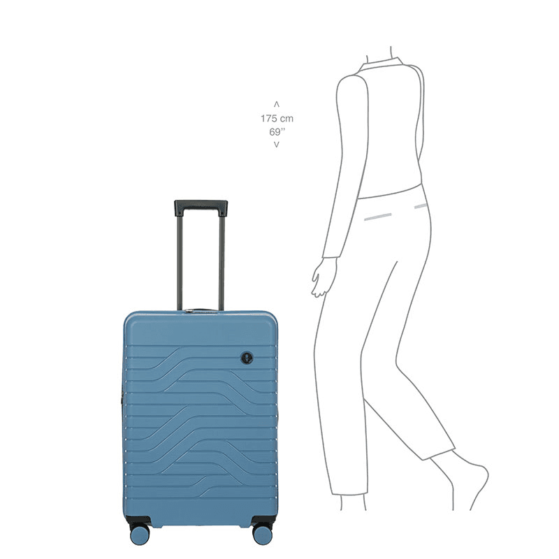 Ulisse Expandable Suitcase, H71 x L49 x W28cm, Grey Blue