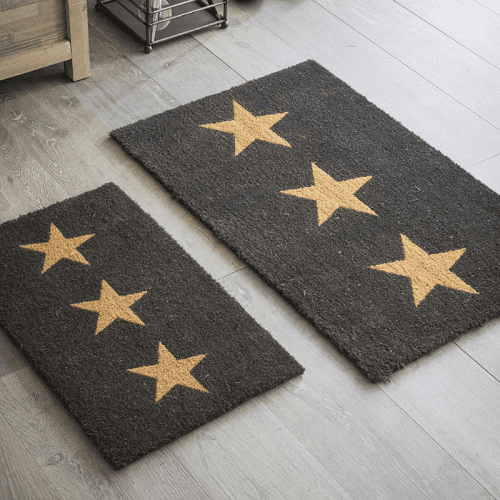 Image showing the Triple Star Doormat, Large, Charcoarl product.