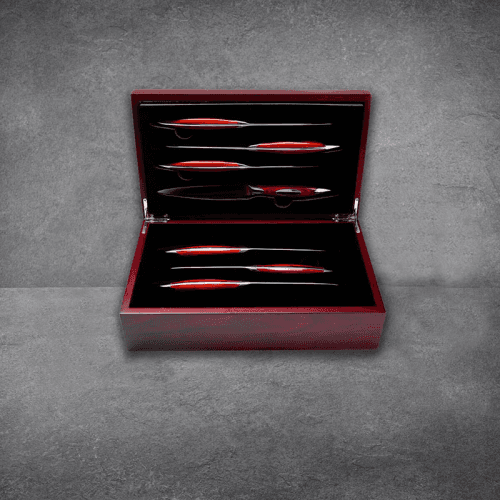 Image showing the Classic kitchen 8 Piece Steak Knife Set in Wooden Box product.
