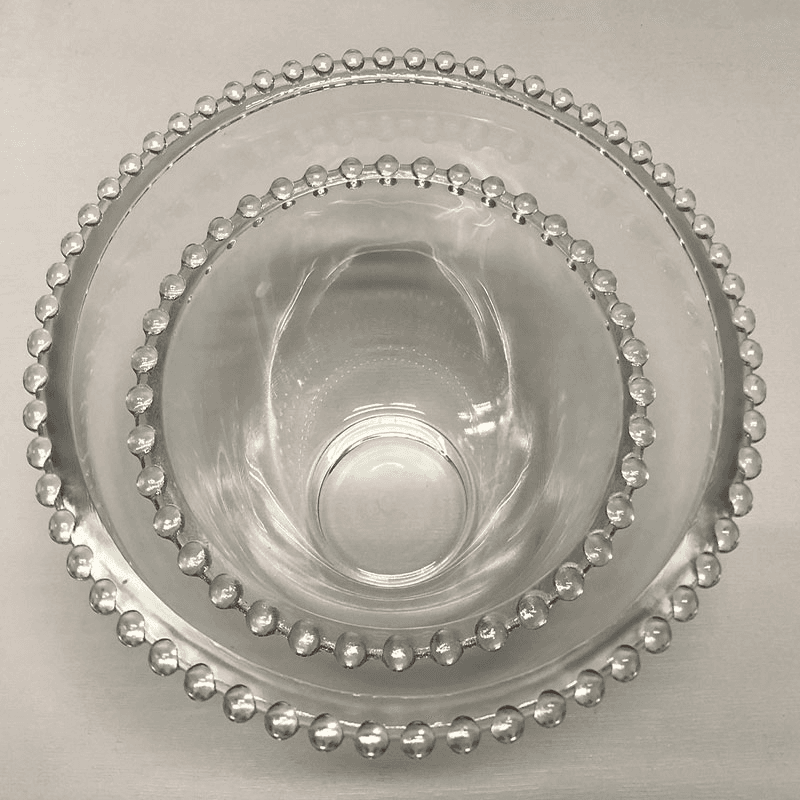 Pearl Glass Bowl, 21cm, Clear