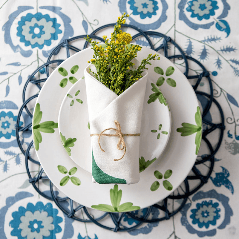 Summer Flower Small Plate, Green