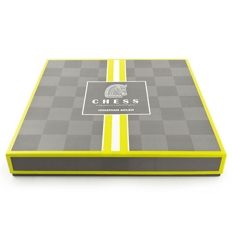 Acrylic Chess Set, 44 x 44cm, Grey