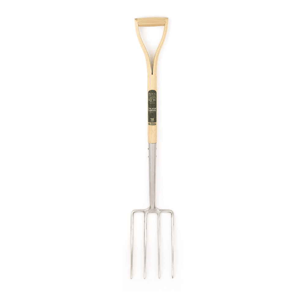 Digging fork, H106.5 x W18cm, Natural/Silver