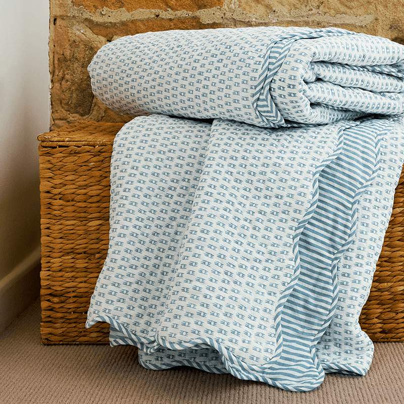 Victoria Bed Spread, 200 x 220cm, Blue