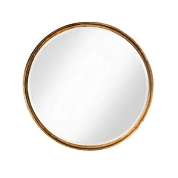 Image showing the Mirror, Feathers, Antiqued Gold, 100cm product.