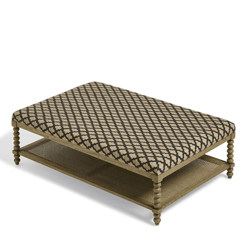 Gwendolen Coffee Table, H42cm x W140cm x D89cm, Serigraph Black / Natural