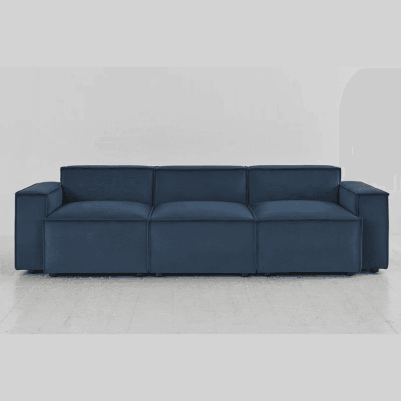 Model 03 3 Seater Velvet Sofa, Teal