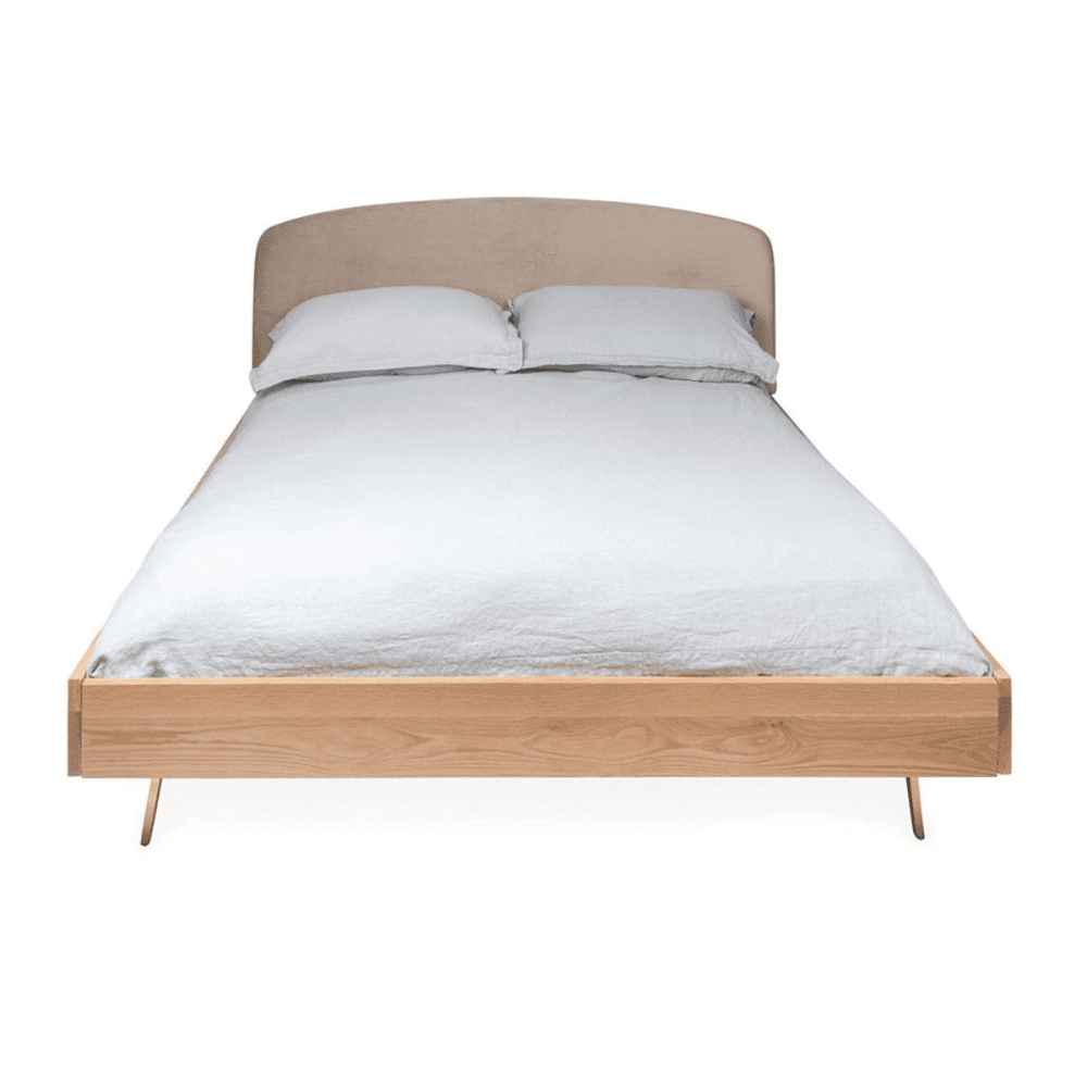 Crawford King Size Bed Frame, Light Oak