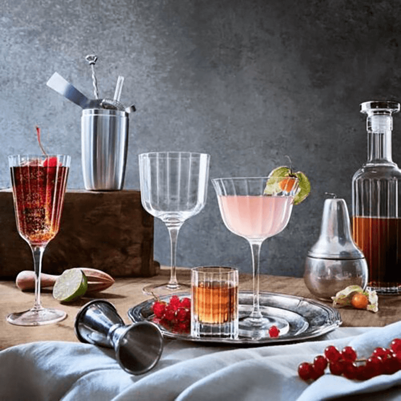 Bach Set of 4 Retro Fizz Glasses, 260ml, Clear