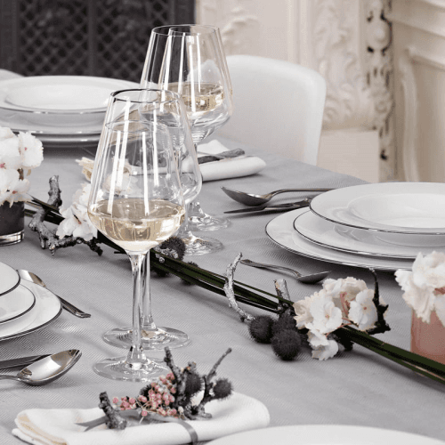 Image showing the La Divina Set of 4 white wine glasses, 380ml, Crystal Glass product.