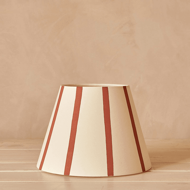 Hum London Stripe Lampshade, 40cm, Rust