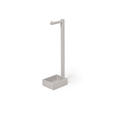 Image showing the Mezza Freestanding loo roll holder, H60 x W20 x D15cm, Oyster White product.