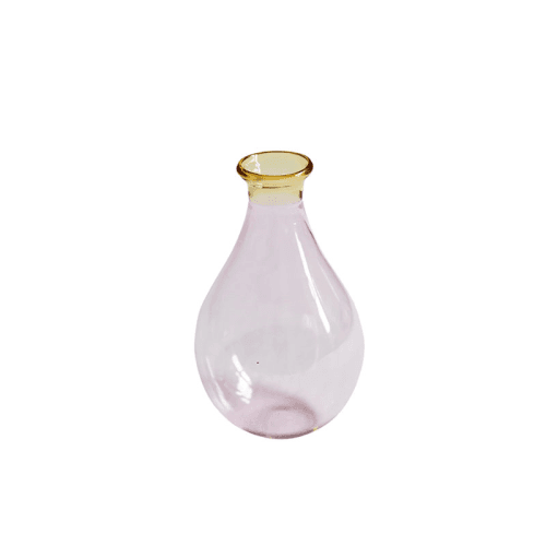 Image showing the Serata Bud Vase, H11cm, Pink with Yellow product.