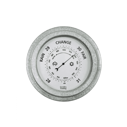 Image showing the St Ives Barometer, 22cm, Silver product.