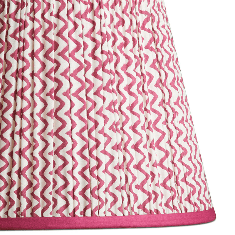 Straight empire Shade, 30cm, crimson chevrons with crimson tape