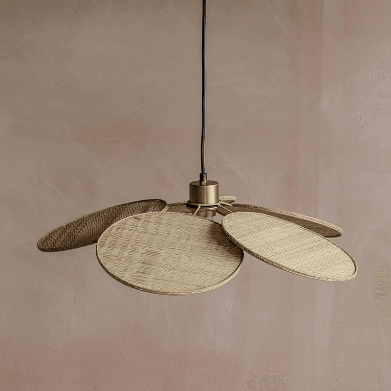Primrose Wicker Pendant Light, D61cm, Natural