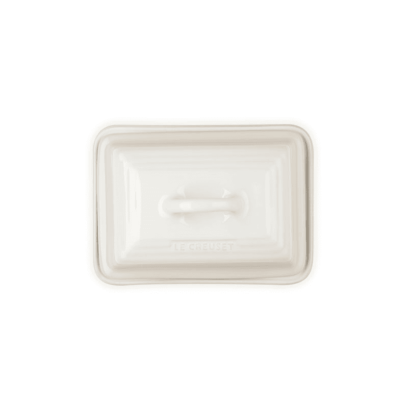 Stoneware Butter dish, 17 x 13 x 9cm, Meringue