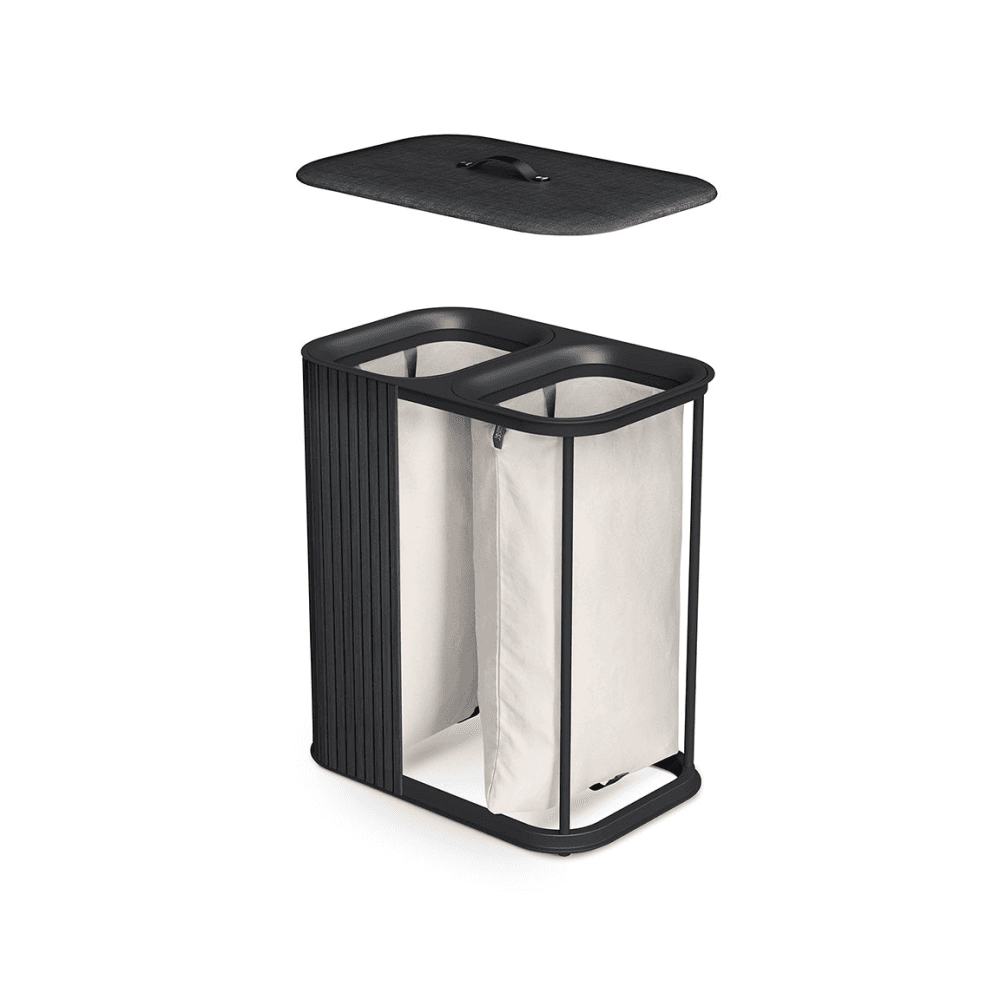 Tota Luxe Laundry Basket, 90L, Black