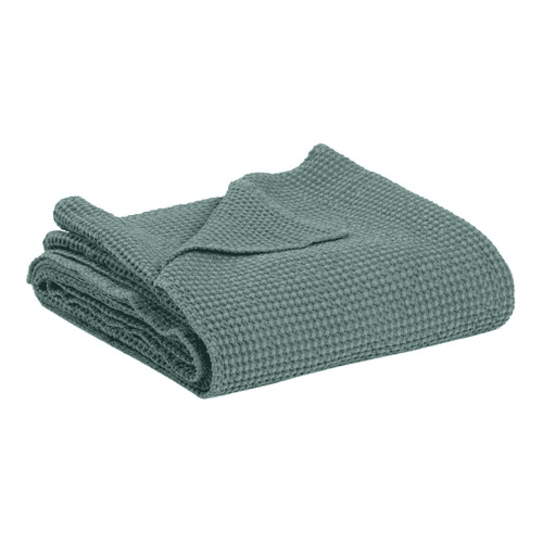 Image showing the Maia Throw, 140 x 200cm, Green/Grey product.