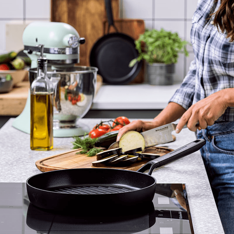 Classic Forged Non-Stick Grill Pan, 28cm, Black