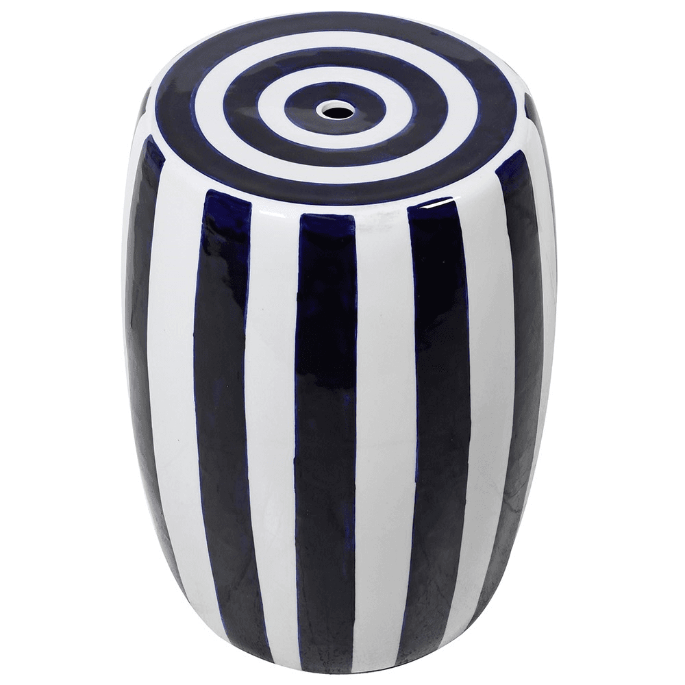 Ceramic Stool, H45cm, Blue