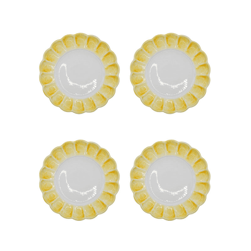 Image showing the Lido Set of 4 Dinner Plates, D29cm, Yellow product.