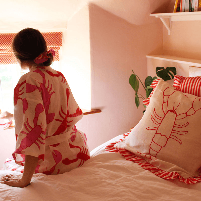 Lobster Cushion Cover, 60 x 60cm, Red