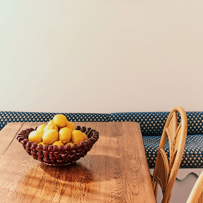 Juicy Basketweave Bowl, D39cm, Burgundy